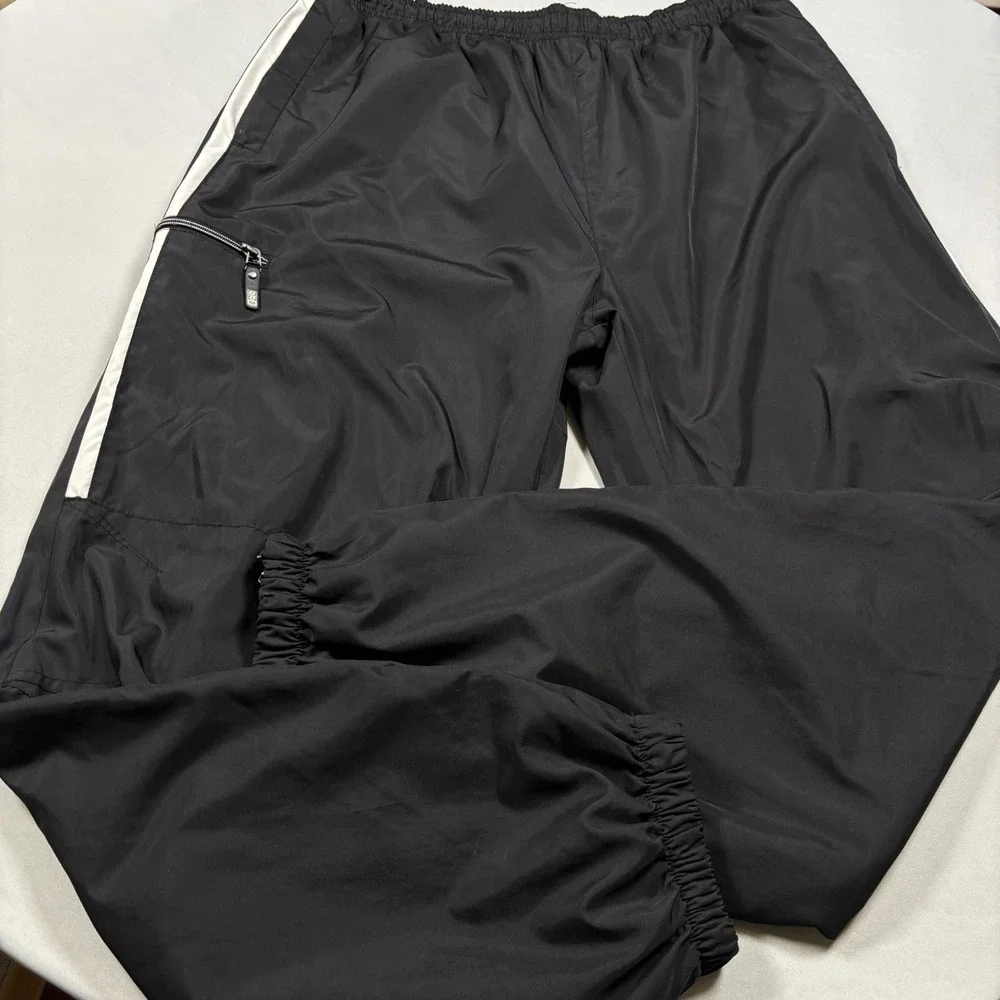 Vintage CCM Track Pants Mens XL Black Mesh Lined  Windbreaker Warm ups Korea